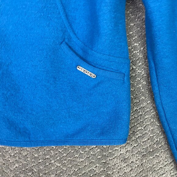 Geiger Cardigan Sweater Jacket Women's 46 Blue Wool Buttons Collection Austria - Picture 3 of 14